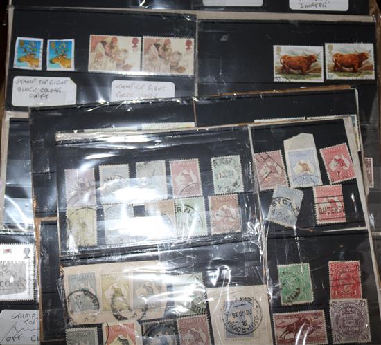 Collection of British & Australian stamps